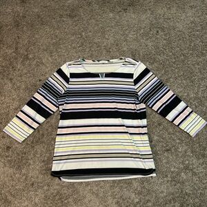 Calvin Klein Multicolor Striped Long Sleeve Top